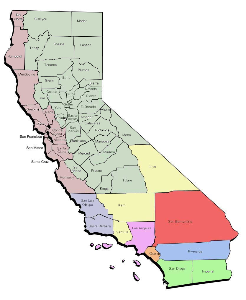 california map coloring pages - photo #45